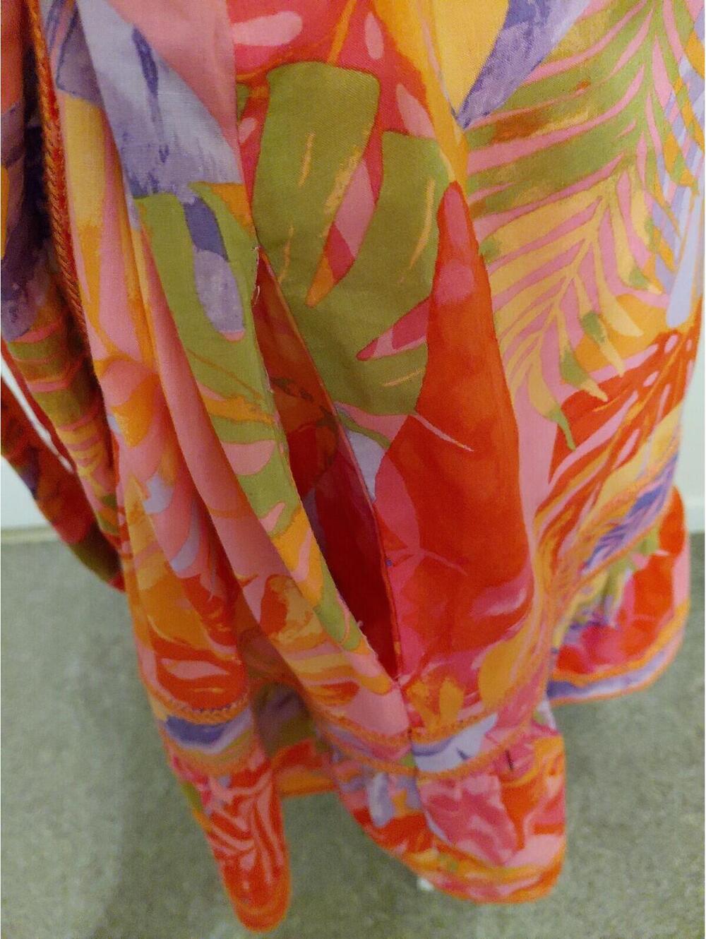 J. Marie Colorful Floral Alara Belted Sleeveless Dress Womens Size L EUC - Picture 4 of 9